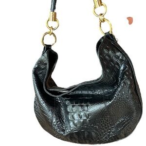Brahmin Hobo bag Black Croc